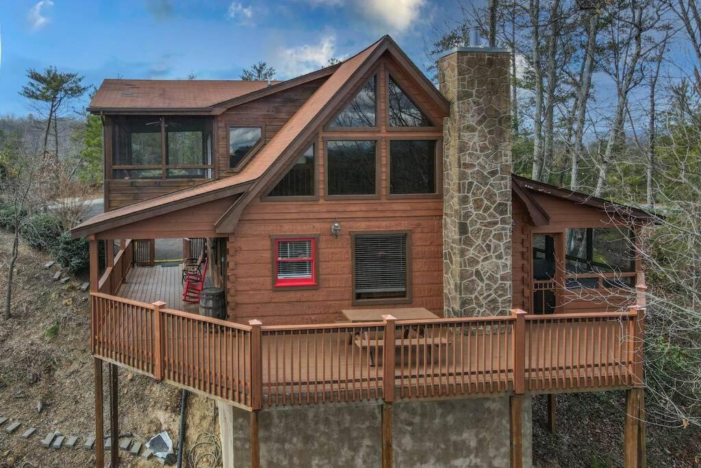 Over The Mountain - Smoky Mountain View Cabin Сивиървил Екстериор снимка